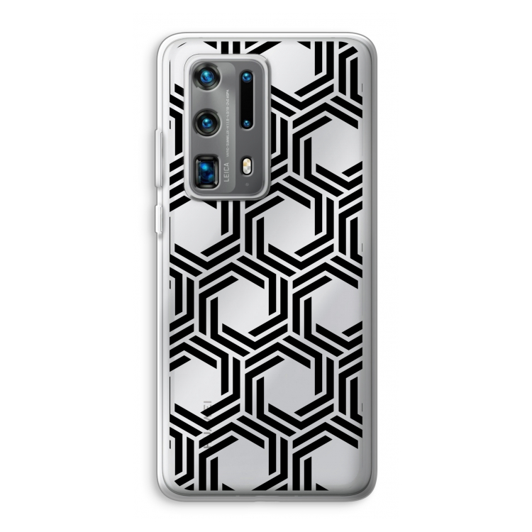 Geometrisch patroon: Huawei P40 Pro Plus Transparant Hoesje