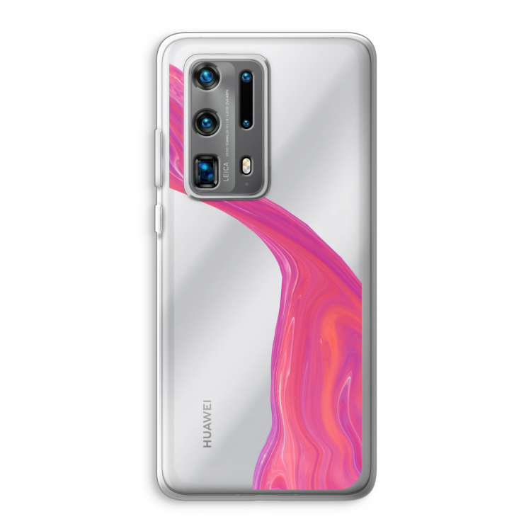 Paarse stroom: Huawei P40 Pro Plus Transparant Hoesje