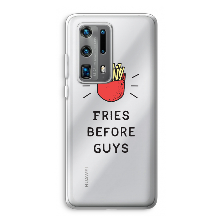 Fries before guys: Huawei P40 Pro Plus Transparant Hoesje