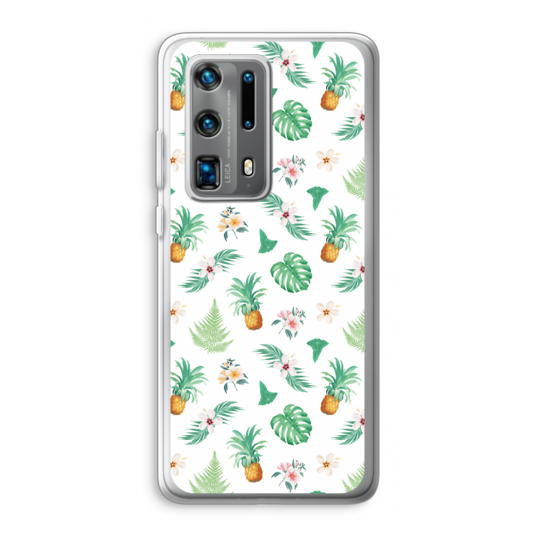 Ananas bladeren: Huawei P40 Pro Plus Transparant Hoesje