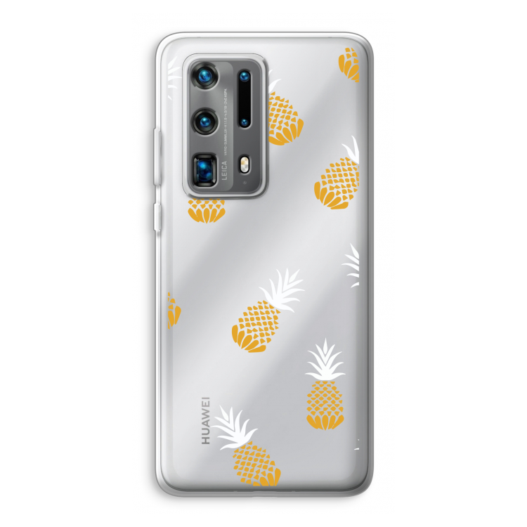 Ananasjes: Huawei P40 Pro Plus Transparant Hoesje