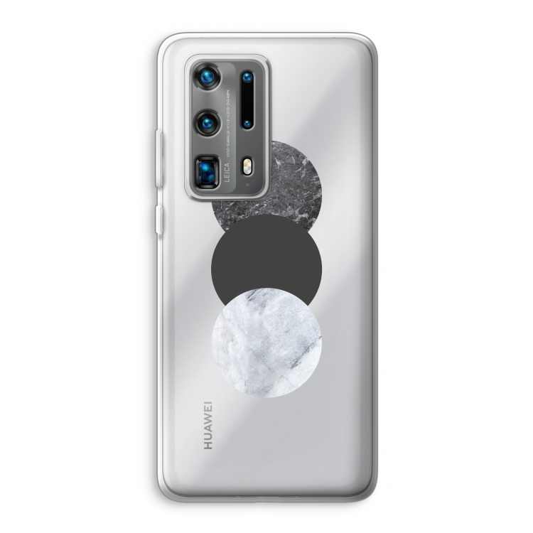 Marmeren cirkels: Huawei P40 Pro Plus Transparant Hoesje