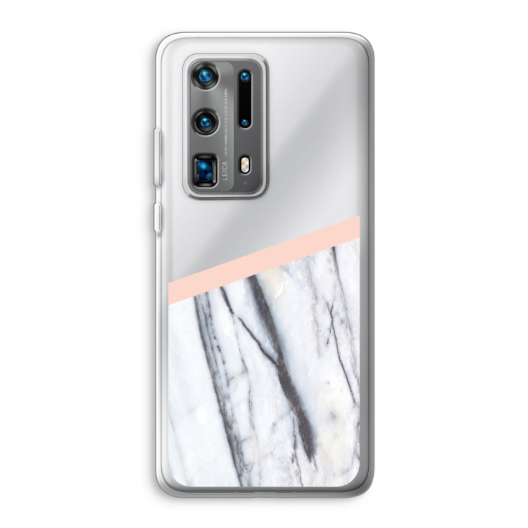 A touch of peach: Huawei P40 Pro Plus Transparant Hoesje