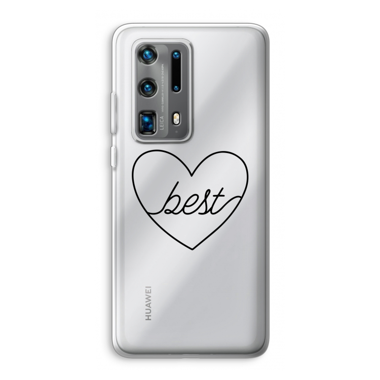 Best heart black: Huawei P40 Pro Plus Transparant Hoesje