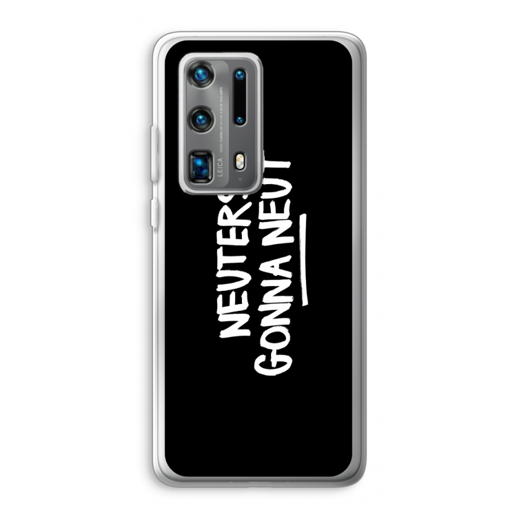 Neuters (zwart): Huawei P40 Pro Plus Transparant Hoesje