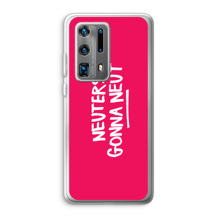 Neuters (roze): Huawei P40 Pro Plus Transparant Hoesje