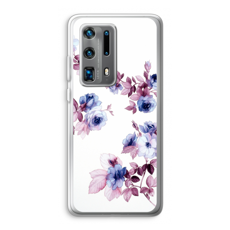 Waterverf bloemen: Huawei P40 Pro Plus Transparant Hoesje