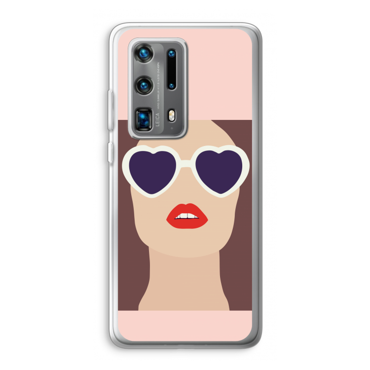 Red lips: Huawei P40 Pro Plus Transparant Hoesje