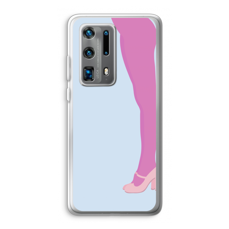 Pink panty: Huawei P40 Pro Plus Transparant Hoesje