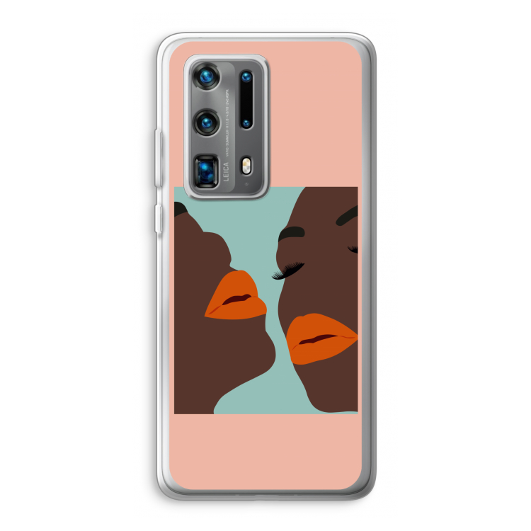 Orange lips: Huawei P40 Pro Plus Transparant Hoesje