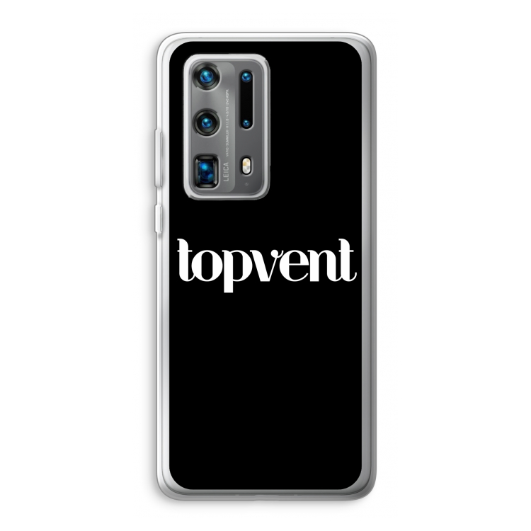 Topvent Zwart: Huawei P40 Pro Plus Transparant Hoesje