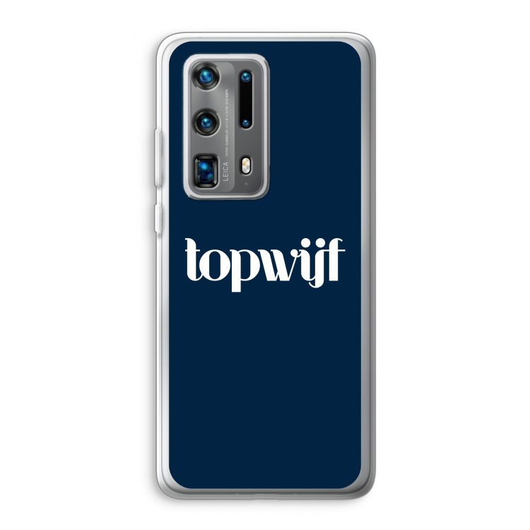 Topwijf Navy: Huawei P40 Pro Plus Transparant Hoesje