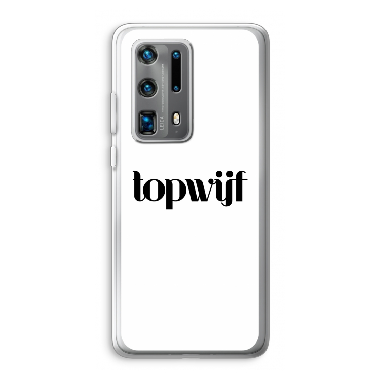 Topwijf Wit: Huawei P40 Pro Plus Transparant Hoesje