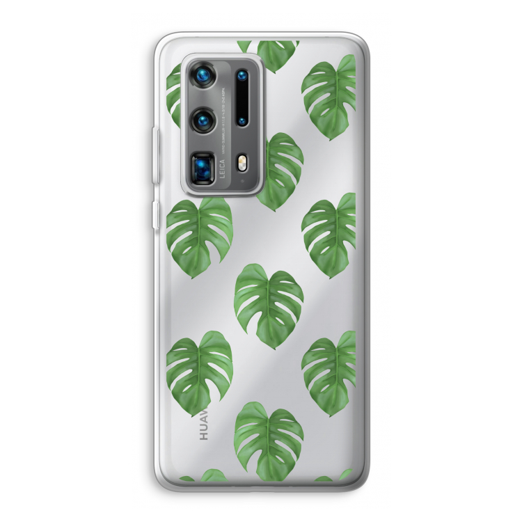 Monstera leaves: Huawei P40 Pro Plus Transparant Hoesje