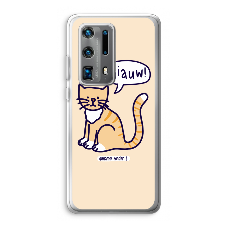Miauw: Huawei P40 Pro Plus Transparant Hoesje