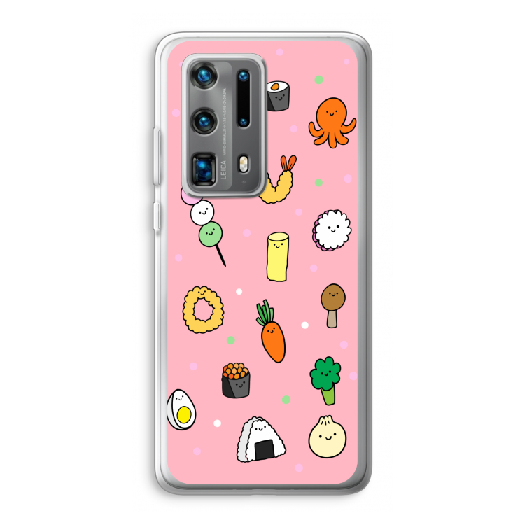 Happy bento friends: Huawei P40 Pro Plus Transparant Hoesje
