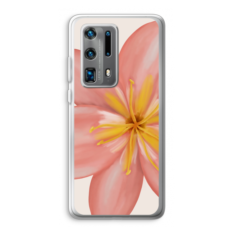 Pink Ellila Flower: Huawei P40 Pro Plus Transparant Hoesje