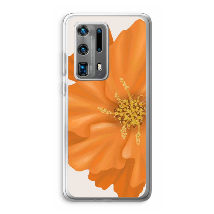 Orange Ellila flower: Huawei P40 Pro Plus Transparant Hoesje