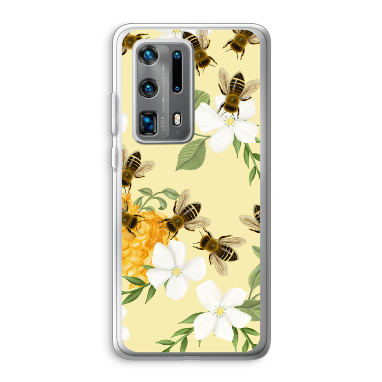 No flowers without bees: Huawei P40 Pro Plus Transparant Hoesje