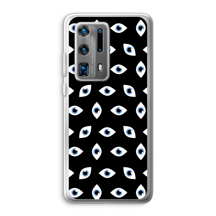 Eyes pattern: Huawei P40 Pro Plus Transparant Hoesje