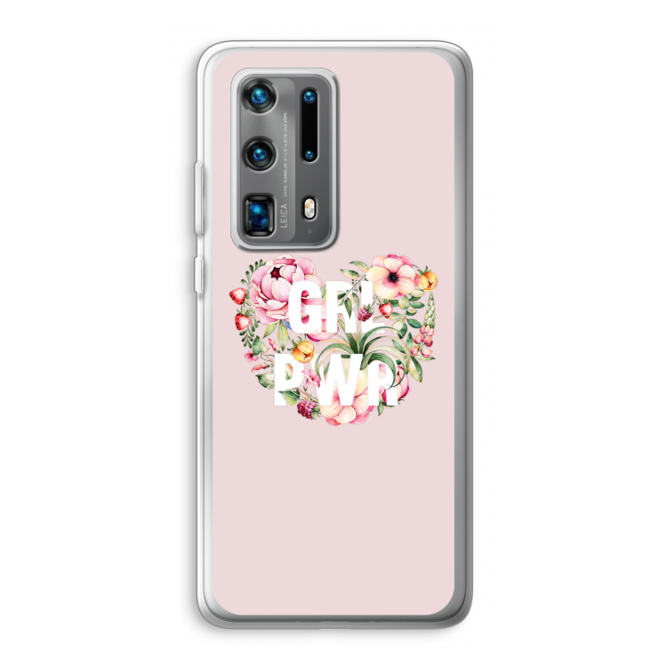 GRL PWR Flower: Huawei P40 Pro Plus Transparant Hoesje
