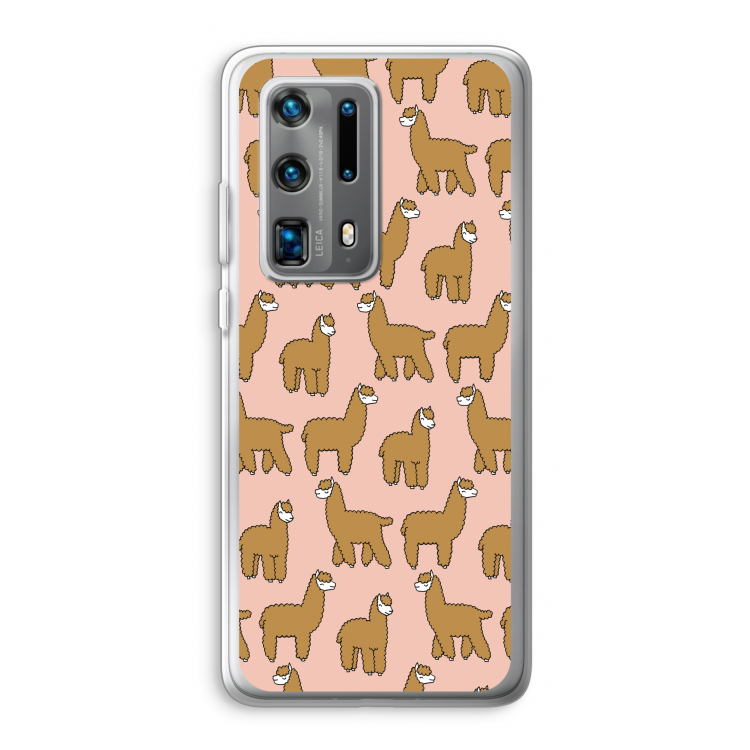 Alpacas: Huawei P40 Pro Plus Transparant Hoesje