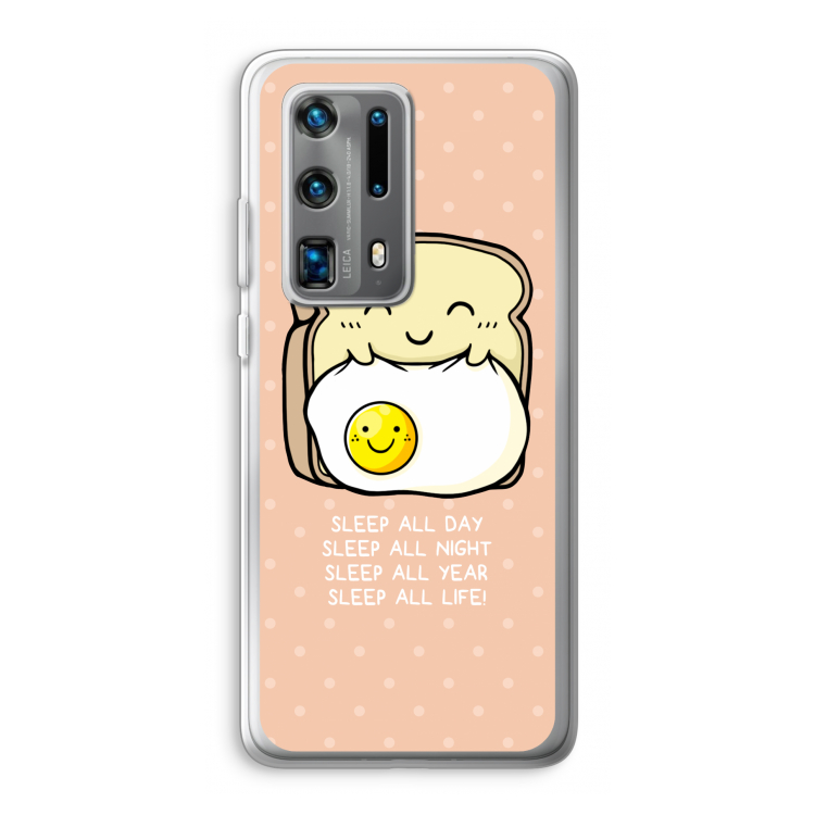 Sleep All Day: Huawei P40 Pro Plus Transparant Hoesje