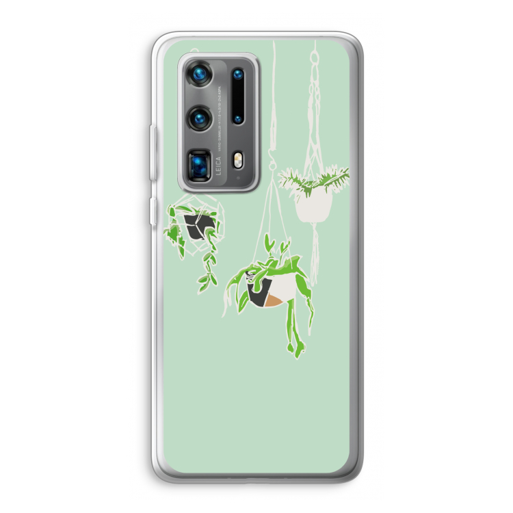 Hang In There: Huawei P40 Pro Plus Transparant Hoesje