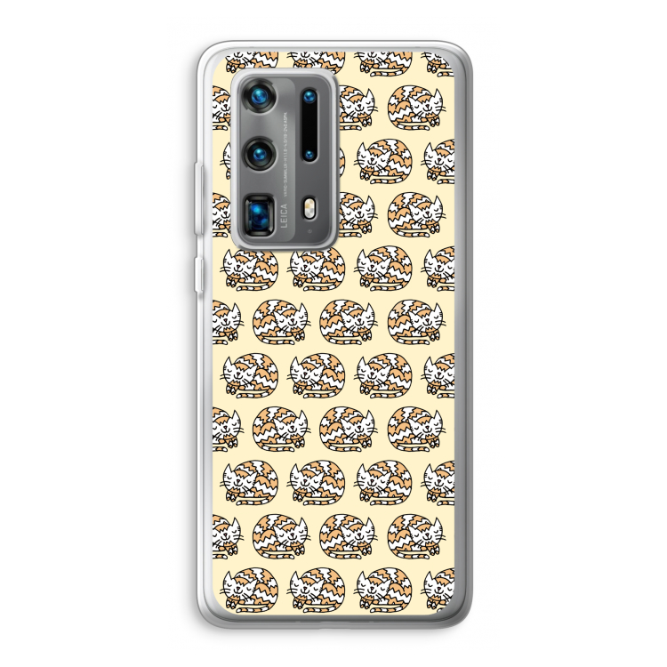 Slapende poes: Huawei P40 Pro Plus Transparant Hoesje