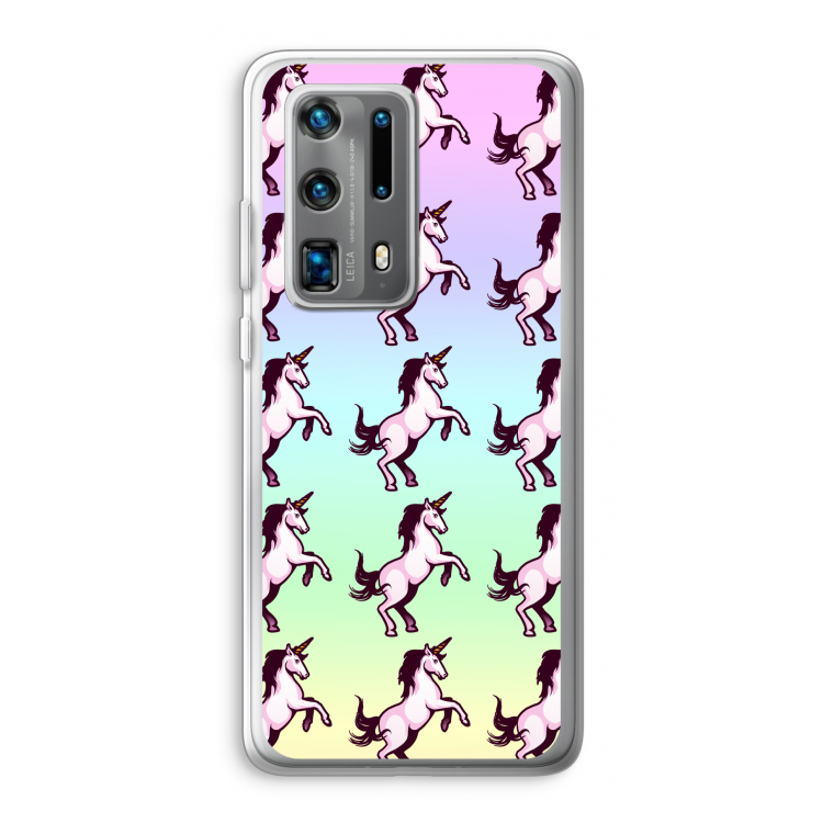 Musketon Unicorn: Huawei P40 Pro Plus Transparant Hoesje