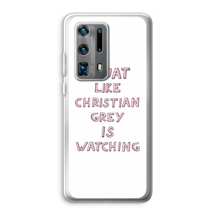 Christian Grey: Huawei P40 Pro Plus Transparant Hoesje