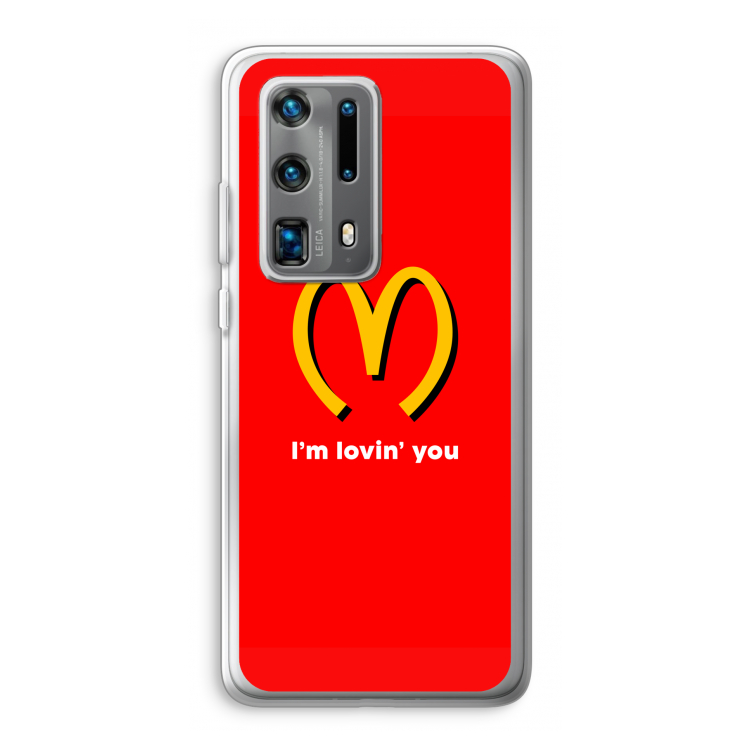 I'm lovin' you: Huawei P40 Pro Plus Transparant Hoesje