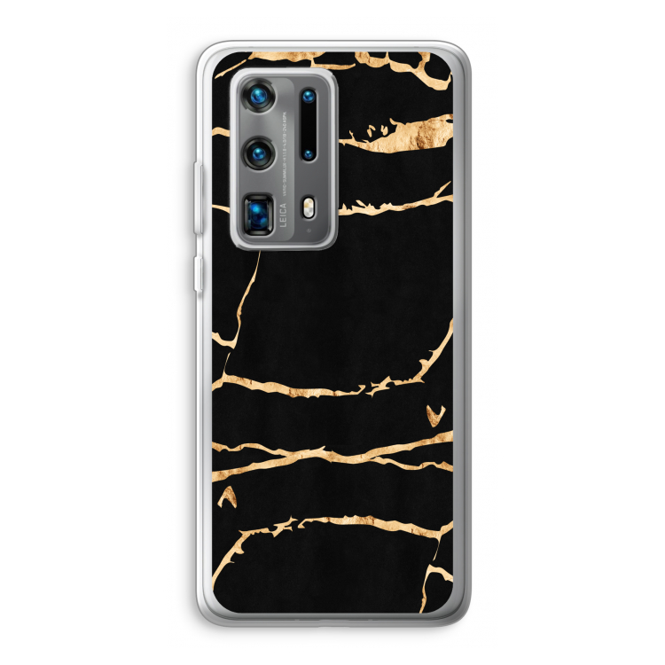 Gouden marmer: Huawei P40 Pro Plus Transparant Hoesje