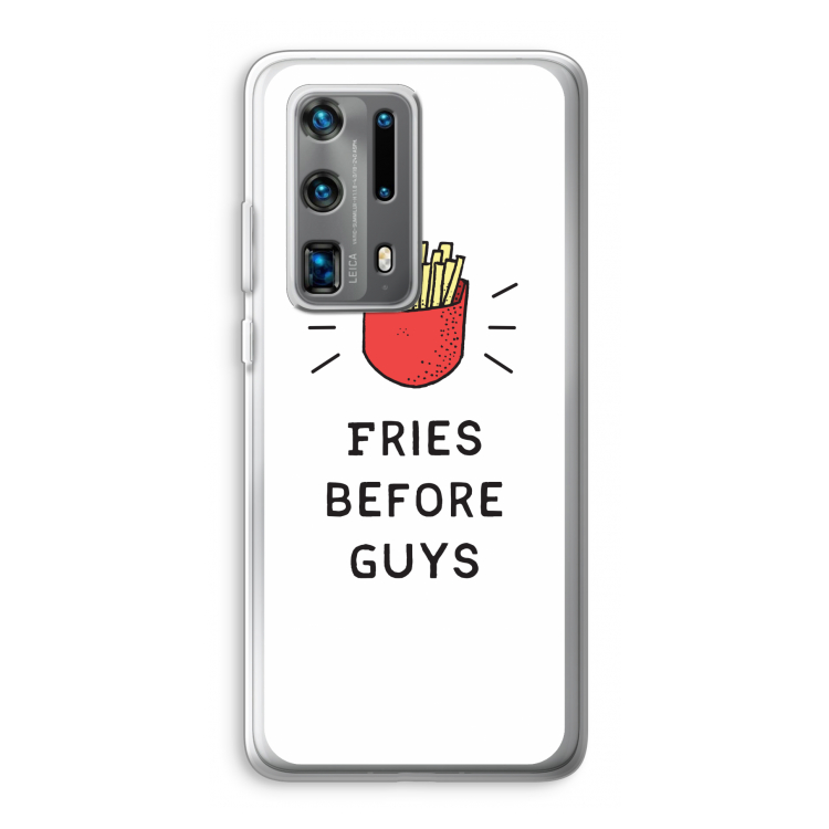 Fries before guys: Huawei P40 Pro Plus Transparant Hoesje