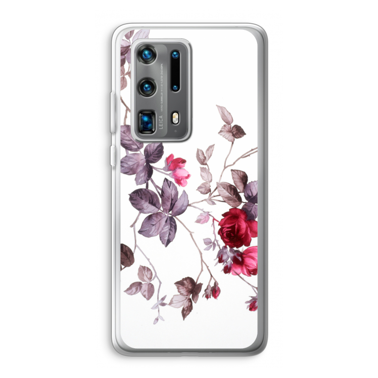 Mooie bloemen: Huawei P40 Pro Plus Transparant Hoesje