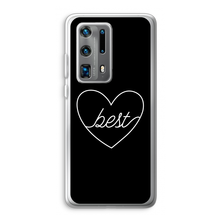 Best heart black: Huawei P40 Pro Plus Transparant Hoesje