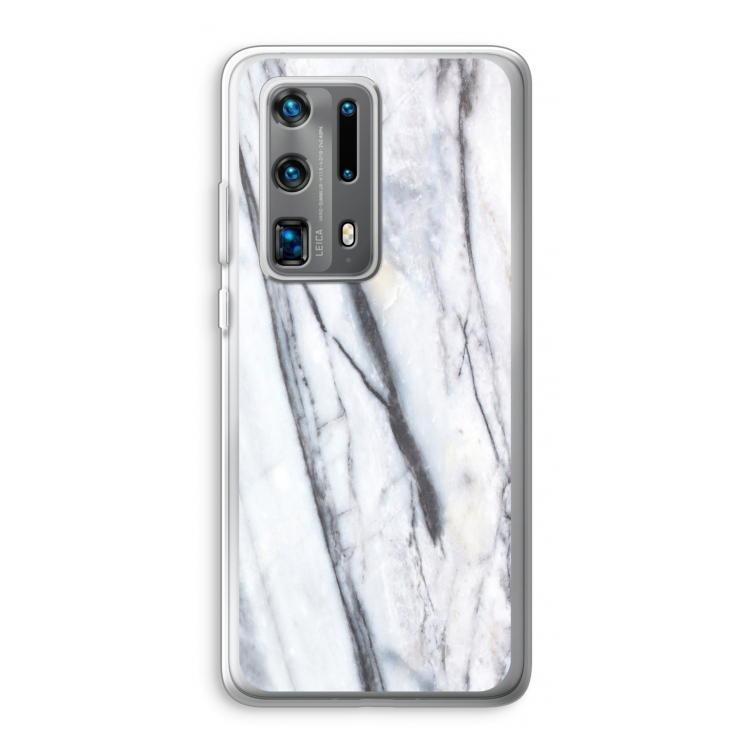 Gestreepte marmer: Huawei P40 Pro Plus Transparant Hoesje