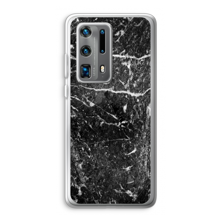 Zwart marmer: Huawei P40 Pro Plus Transparant Hoesje