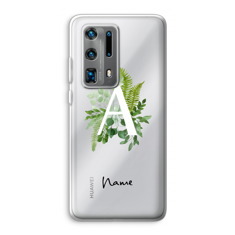 Green Brush: Huawei P40 Pro Plus Transparant Hoesje