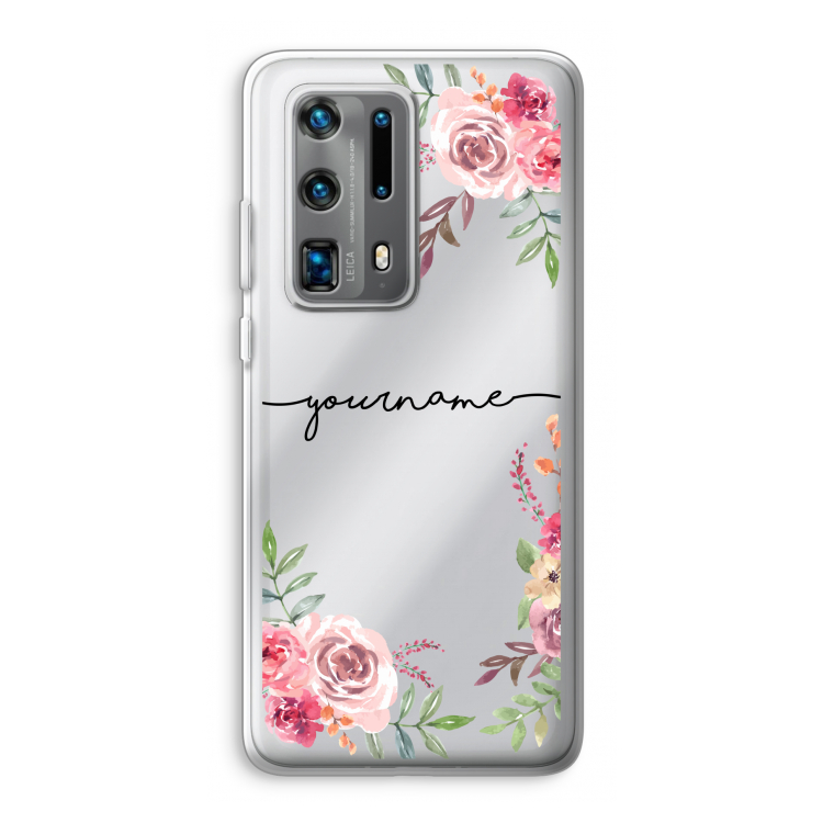 Rozen: Huawei P40 Pro Plus Transparant Hoesje
