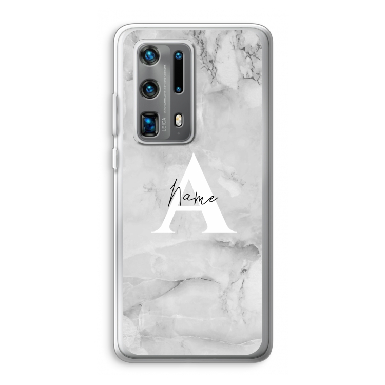 Ivory Marble: Huawei P40 Pro Plus Transparant Hoesje
