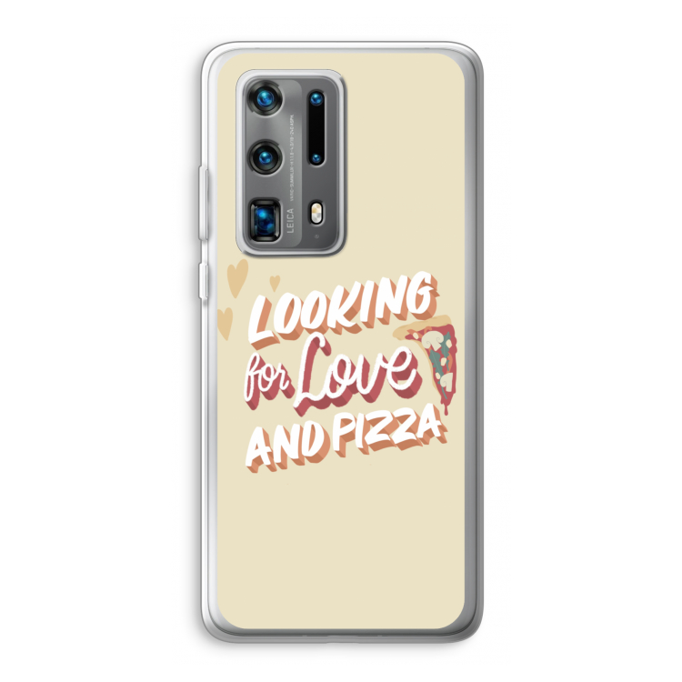 Pizza is the answer: Huawei P40 Pro Plus Transparant Hoesje