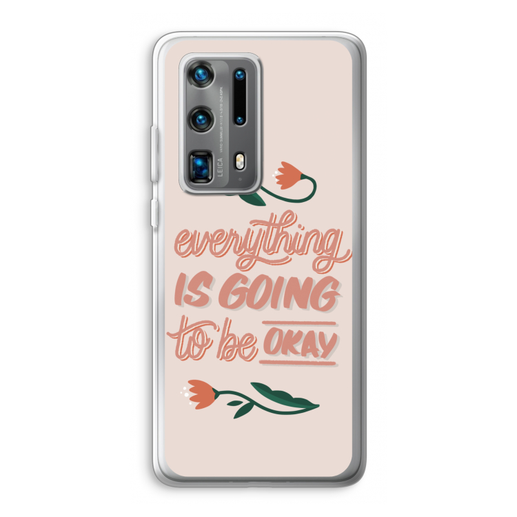Optimistic flower girl: Huawei P40 Pro Plus Transparant Hoesje