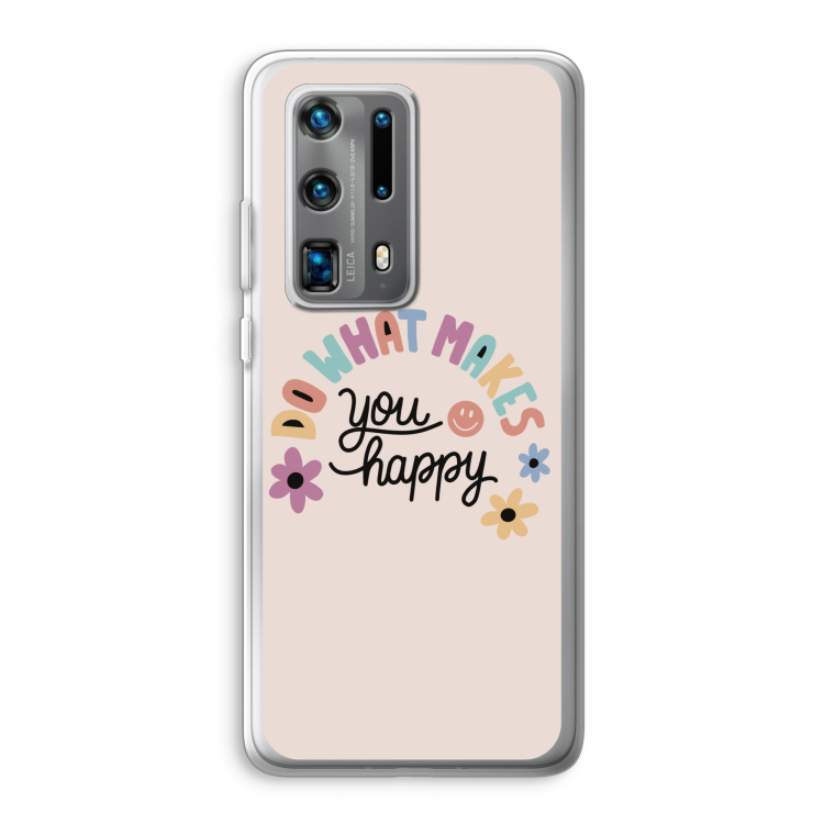 Happy days: Huawei P40 Pro Plus Transparant Hoesje