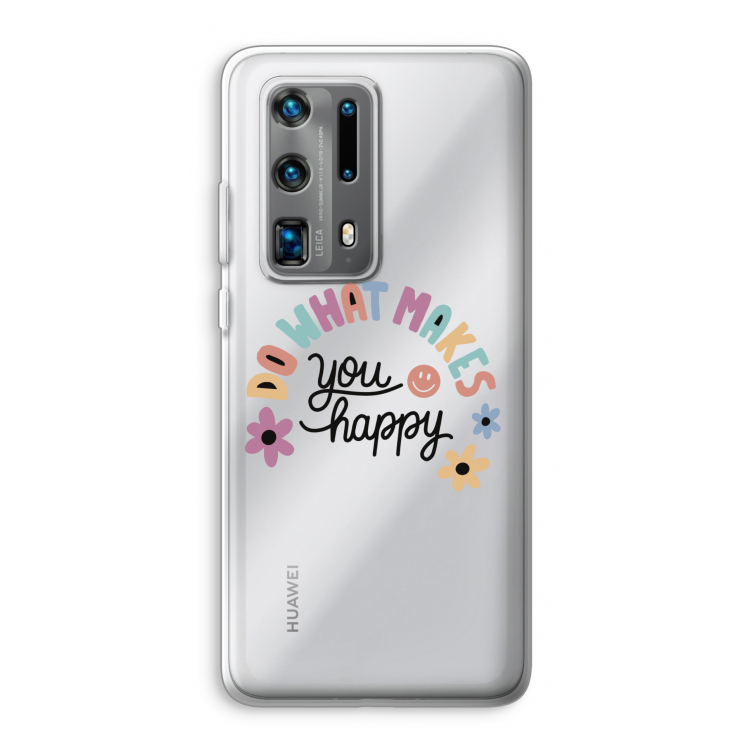 Happy days: Huawei P40 Pro Plus Transparant Hoesje