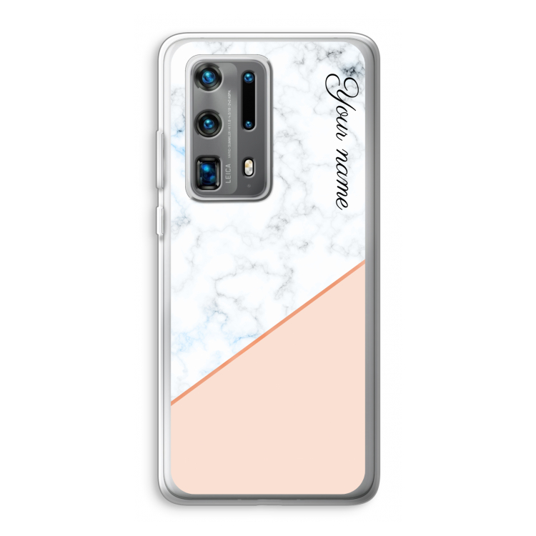 Marmer in stijl: Huawei P40 Pro Plus Transparant Hoesje