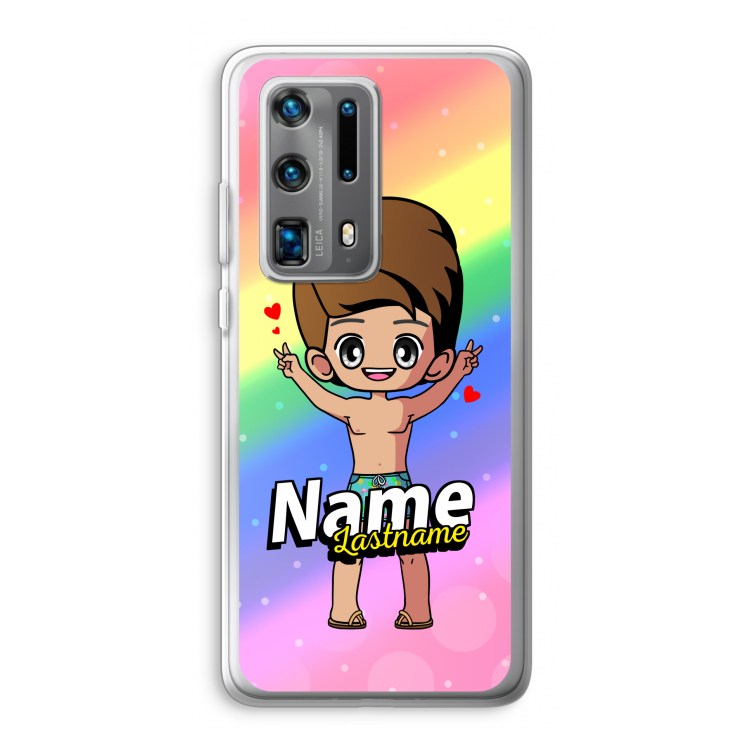 Chibi Maker man: Huawei P40 Pro Plus Transparant Hoesje