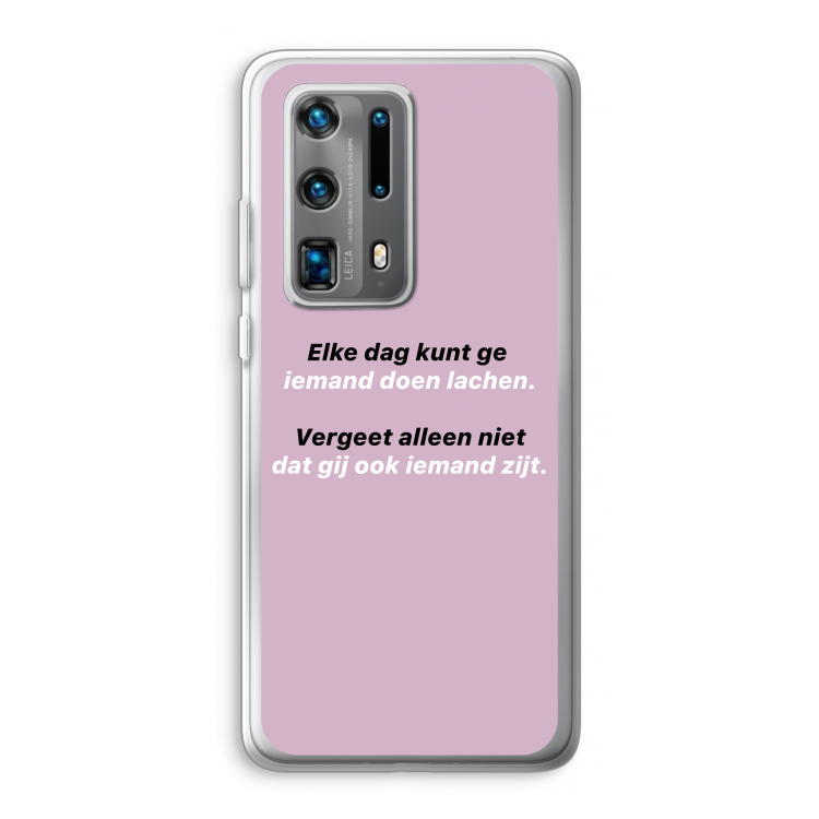 gij zijt ook iemand: Huawei P40 Pro Plus Transparant Hoesje