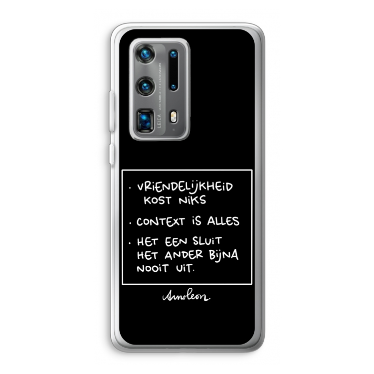 Mijn Motto's: Huawei P40 Pro Plus Transparant Hoesje