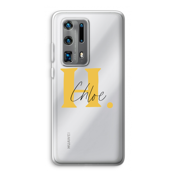 Amber Script: Huawei P40 Pro Plus Transparant Hoesje